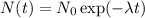 N(t) = N_0\exp(-\lambda t)