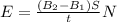 E = \frac{(B_2-B_1)S}{t}N