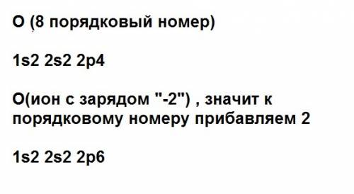 Составьте электронные формулы атома и иона кислорода.