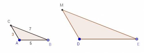 Стороны треугольника равны 5 см,3см и 7 см.найти стороны подобные ему треугольники с периметром 105