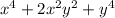 x^{4} +2x^{2}y^{2}+y^{4}