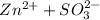 Zn^{2+} + S O_{3}^ {2-}