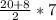 \frac{20+8}{2} *7