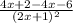 \frac{4x+2-4x-6}{(2x+1)^2}