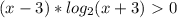 (x-3)*log_2(x+3)\ \textgreater \ 0