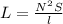 L= \frac{N^2S}{l}