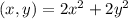 (x,y) = 2x^2 +2y^2