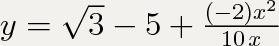 Y= корень 3-5-2х^2 / 10х решите )