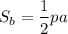 $S_b=\frac{1}{2}pa$