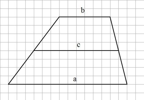 Одна з основ трапеції дорівнює 5 см,а її середня лінія-8 см.знайдіть другу основу трапеції. а)6,5 см