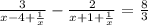 \frac{3}{x-4+ \frac{1}{x} } - \frac{2}{x+1+ \frac{1}{x} } = \frac{8}{3}