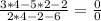 \frac{3*4-5*2-2 }{2*4-2-6}= \frac{0}{0}