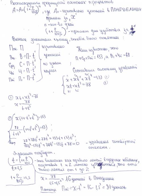 Предприятию было поручено изготовить партию изделий. в понедельник, среду и пятницу было изготовлено