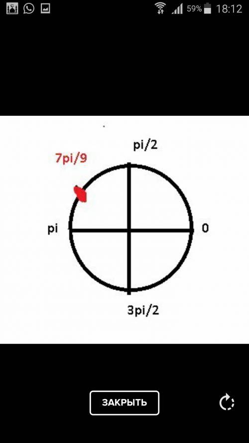 Пыталась,но все безуспешно. 1)дана угол поворота альфа=7/9 п 2)выразите величину угла поворота альфа