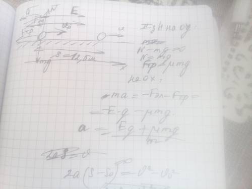 ﻿﻿﻿﻿﻿на горизонтальной поверхности находилось в покое небольшое заряженное тело массой m = 0,10 кг и