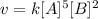 v = k[A]^{5}[B]^{2}