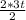 \frac{2*3t}{2}