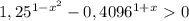 1,25^{1-x^2}-0,4096^{1+x}\ \textgreater \ 0