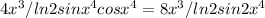 4x^3/ln2sinx^4cosx^4=8x^3/ln2sin2x^4