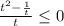 \frac{ t^{2} - \frac{1}{t} }{t} \leq 0