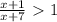 \frac{x+1}{x+7} \ \textgreater \ 1\\