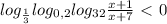 log_{ \frac{1}{3} }log_{0,2}log_{32} \frac{x+1}{x+7}\ \textless \ 0