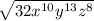 \sqrt{32 x^{10} y^{13} z^{8} }