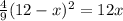 \frac{4}{9} (12-x)^2=12x