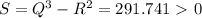 S=Q^3-R^2=291.741\ \textgreater \ 0