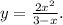 y= \frac{2 x^{2} }{3-x} .