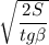 \sqrt{\dfrac{2S}{tg \beta }}