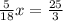 \frac{5}{18}x = \frac{25}{3}