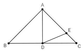 Дано равнобедренный треугольник abc с основанием bc. на bc и ac взять точки d и e соответственно так