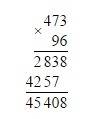 10000÷5 + 406 х 12= 57579+8770= 473×96= решите примеры