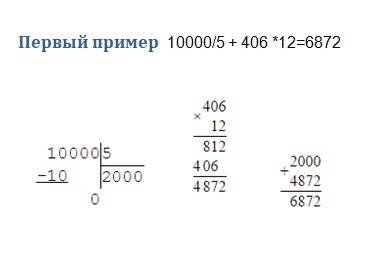 10000÷5 + 406 х 12= 57579+8770= 473×96= решите примеры