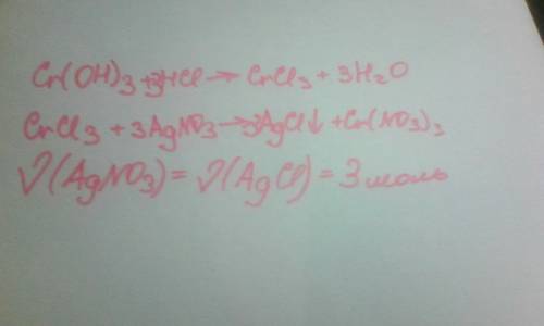 Краствору, полученному взаимодействием одного моля гидроксида хрома (iii) с соляной кислотой, прибав