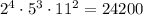 2^4\cdot 5^3\cdot 11^2=24200