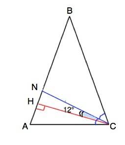 29 равнобедренном треугольнике abc, ch - высота, cn - бисектрисса угла acb, ab = bc, угол abc - остр