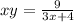 xy = \frac{9}{3x+ 4}