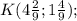 K(4 \frac{2}{9};1 \frac{4}{9} );\