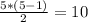 \frac{5*(5-1)}{2} = 10