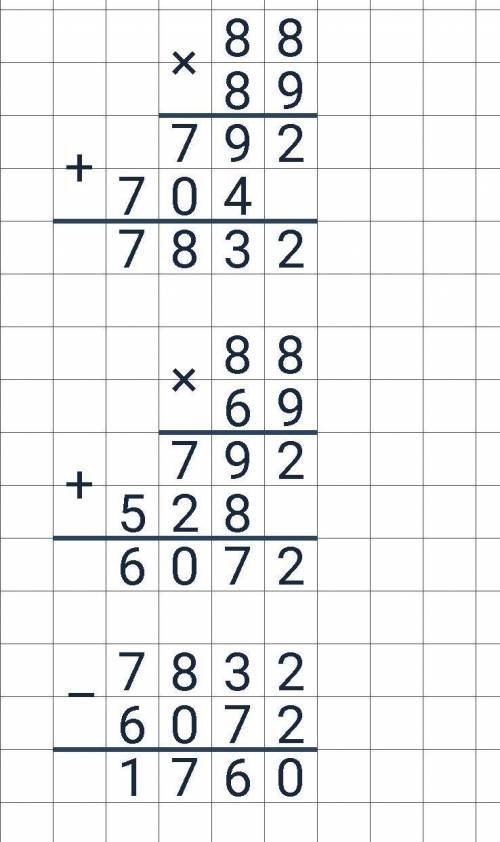 1.736x983-736x883 2.(88x89-88x69): 440+60 х-умножени. ответы в столбик решить