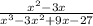 \frac{x^2-3x}{x^3-3x^2+9x-27}