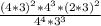 \frac{(4*3)^2 * 4^3 * (2*3)^2}{4^4 * 3^3}