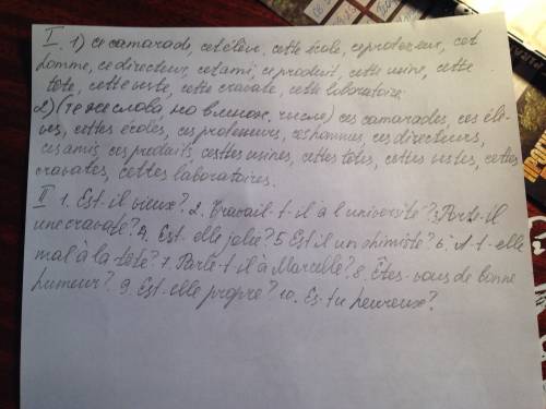 Mettez ce, cet, cette, puis ces: camarade, élève, école, professeur, homme, directeur, ami, produit,