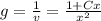 g = \frac{1}{v} = \frac{1+ Cx}{x^2} }