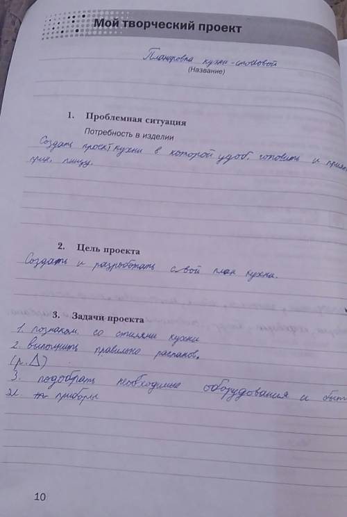 Мой творческий проект . технология 5 класс . планировка кухни