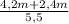 \frac{4,2m+2,4m}{5,5}