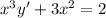 x^3y'+3x^2=2