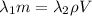 \lambda_1 m=\lambda_2 \rho V